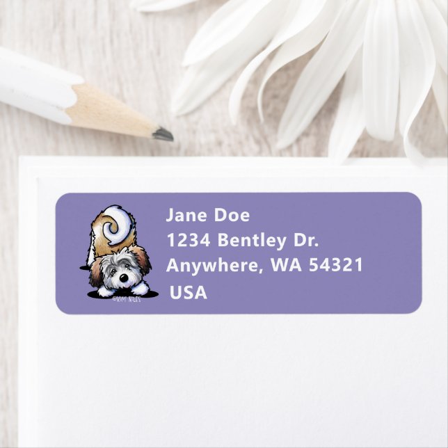 Playful Havanese Return Address Label (Insitu)