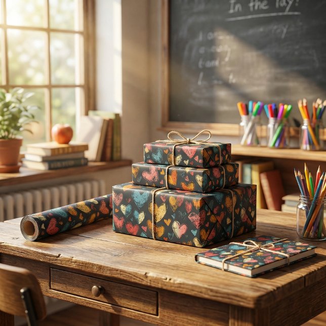 Playful Heart Classroom: Kids' Colourful Art Wrapping Paper (Creator Uploaded)