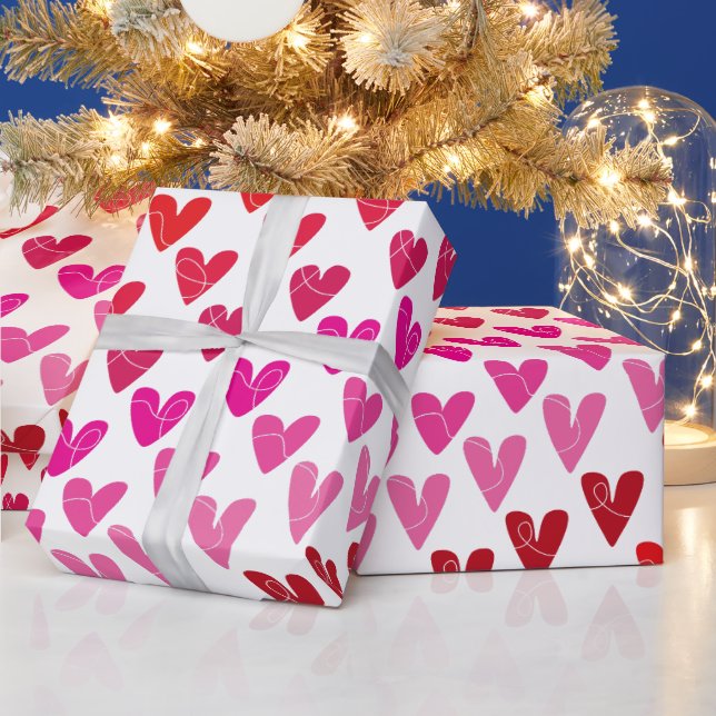 Playful Hearts, 30 ft. Wrapping Paper (Holidays)