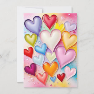 Playful Hearts Holiday Card