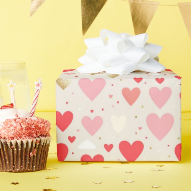 Playful Hearts Valentine's Day Gift Wrap (Birthday Party)