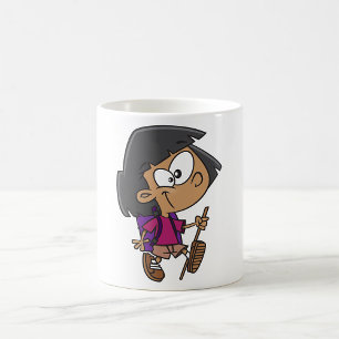Playful Hiking Girl Nature Explorer Coffee Mug