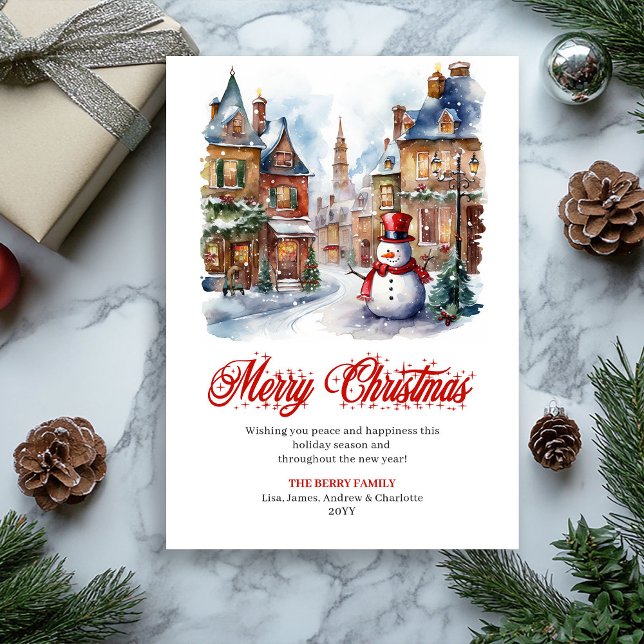 Playful holiday scene editable greeting card (Playful holiday scene editable greeting card

)