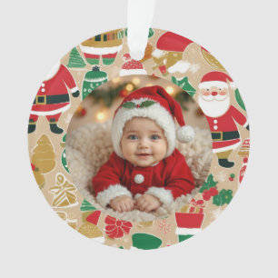 Playful Holiday Treats Photo Ornament – Gingerbrea