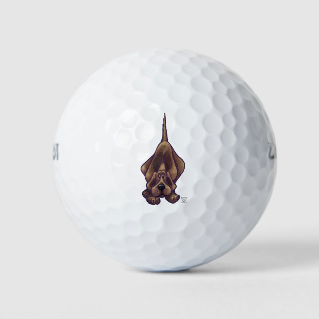 Playful Hound Dog Gifts & Accessories Golf Balls (Front)