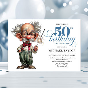 Playful Humor For Him 50th Birthday Party Invite