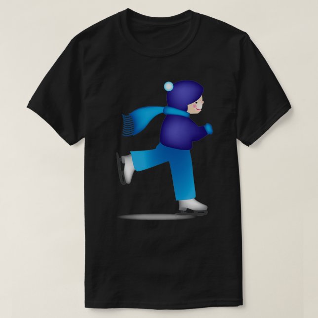 Playful Ice Skater T-Shirt (Design Front)