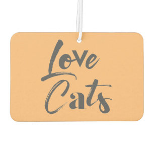 Playful, joyful, modern, cute design of Love Cats Car Air Freshener