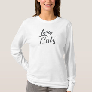 Playful, joyful, modern, cute design of Love Cats T-Shirt