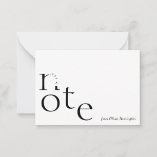 Playful Just a Note in Motion with Script Name Card