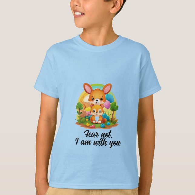 Playful kids animal t-shirt design (Front)