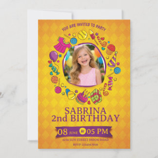 Playful Kids Birthday Invitation – Doodle Party