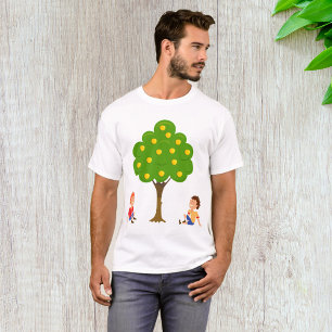 Playful Kids Sitting Under an Apple Tree T-Shirt