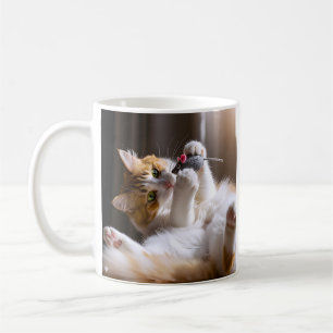 Playful Kitten Mouse Coffee Mug