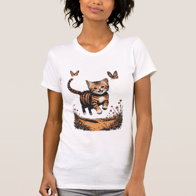 Playful Kitten T-Shirt Design (Front)