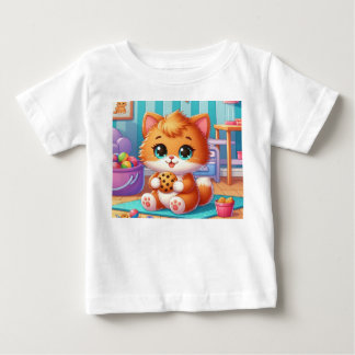 Playful Kitten With A Cookie T-Shirt