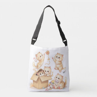 Playful Kittens in a Box Tote Bag