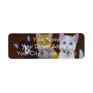 Playful Kittens Return Address Label
