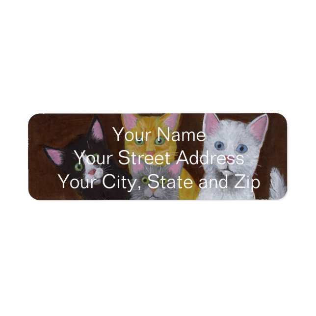 Playful Kittens Return Address Label (Front)
