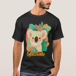 Playful Koala in the Australian Bush Fun Vacation T-Shirt