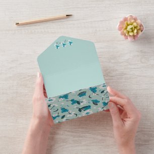 Playful Koala Pattern Cute Animal and Nature Art All In One Invitation