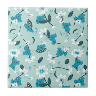 Playful Koala Pattern Cute Animal and Nature Art Ceramic Tile