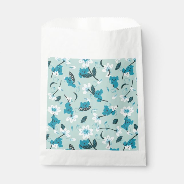 Playful Koala Pattern Cute Animal and Nature Art Favour Bag (Front)