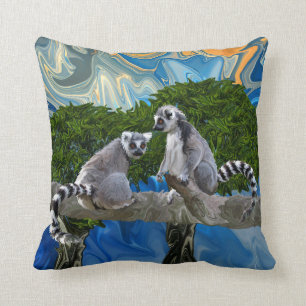 Playful Lemur-ick Cushion