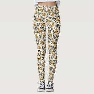 Playful Leopard Jungle Pattern Leggings