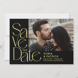 Playful Letters Editable Colour Save The Date Card
