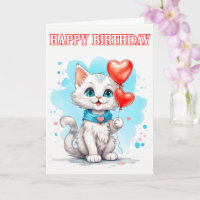 Playful Little Cat Happy Birthday