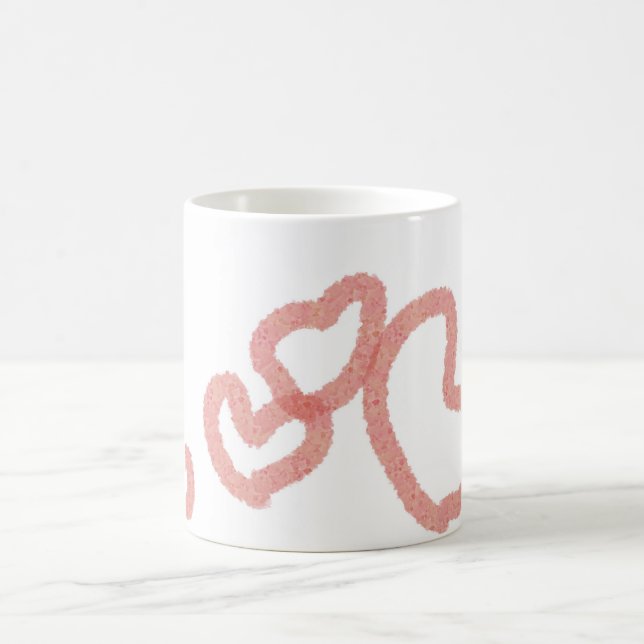 “PLAYFUL LITTLE HEARTS” Classic Mug, 11 oz Coffee Coffee Mug (Center)