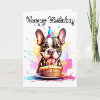 Playful Little Puppy Happy Birthday Card