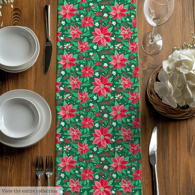 Playful magenta green preppy Christmas runner (Playful magenta green preppy Christmas runner)