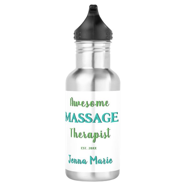 Playful Massage Therapist Text Design 710 Ml Water Bottle (Right)