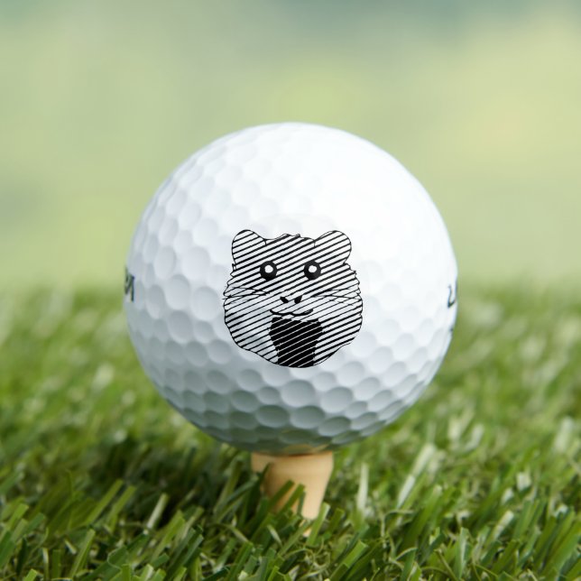 Playful Minimalist Hamster Golf Balls (Insitu Tee)