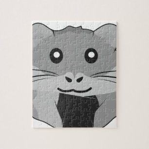 Playful Minimalist Hamster Jigsaw Puzzle