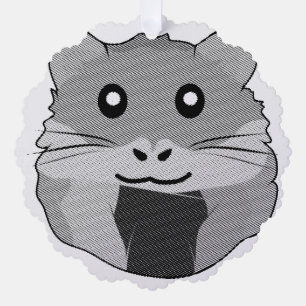 Playful Minimalist Hamster Tree Decoration Card