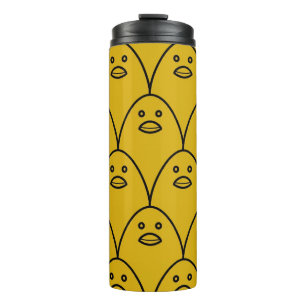 Playful Minimalist Yellow Duckling Travel Coffee  Thermal Tumbler