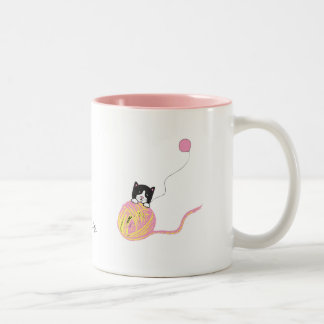 Playful Mittens Two-Tone Coffee Mug