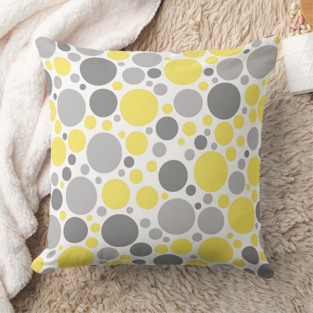 Playful Multi-Scale Polka Dot Scatter Seamless Cushion (Blanket)