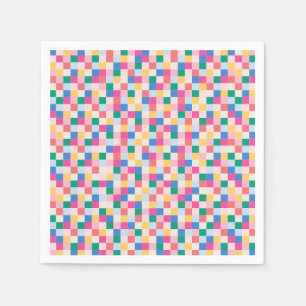 Playful Multicolor Blocks Napkin