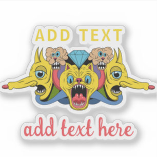 playful multicolor cartoon psychedelic creature