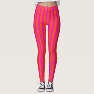 Playful Orange and Hot Pink Women's Exercise Pants