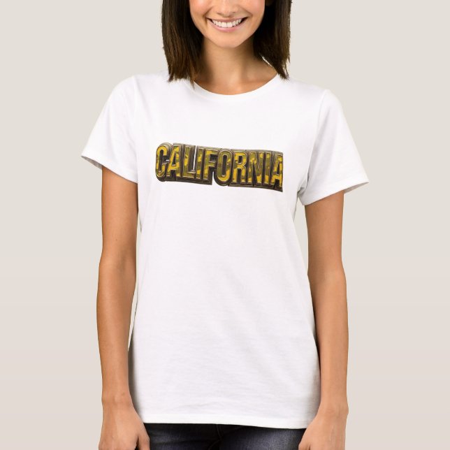 Playful Orange CALIFORNIA Slogan Tee (Front)