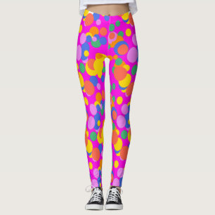 Playful Orbit: Abstract Circles Leggings