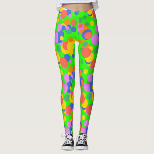 Playful Orbit: Abstract Circles Leggings