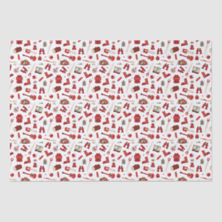 Playful Outdoor Adventure with Camping Icons Tissue Paper