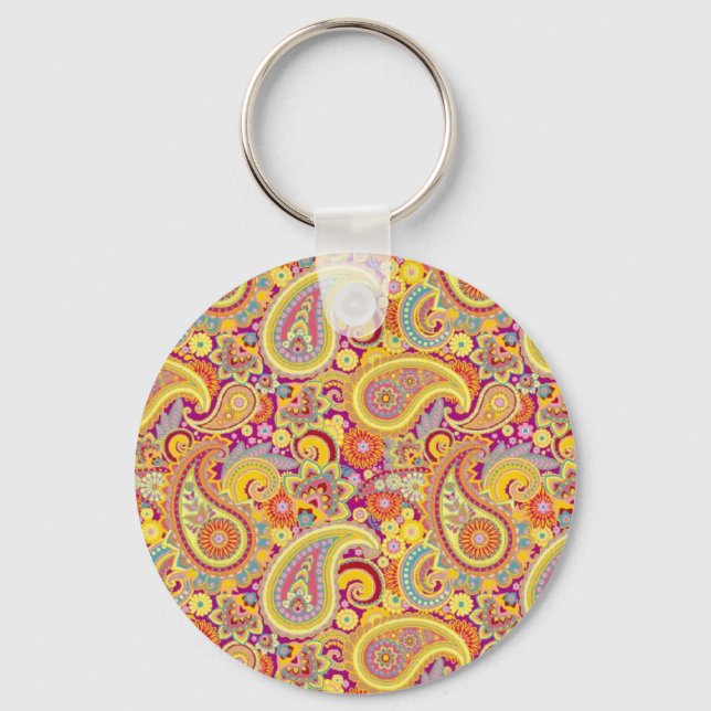 Playful Paisley Key Ring (Front)