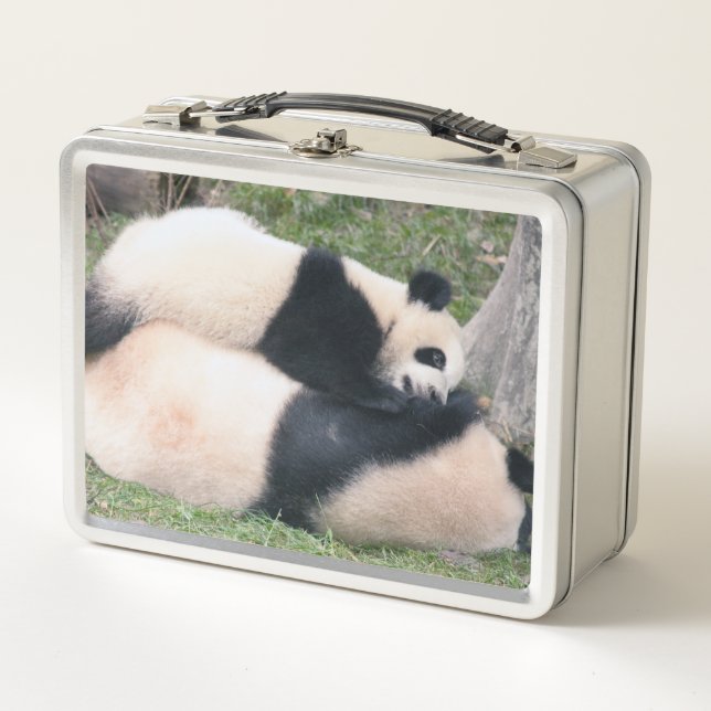 Playful Panda Metal Lunchbox (Front)